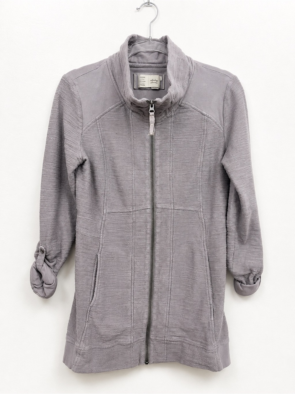 Saturday Sunday Anthropologie Gray Full-Zip Jacket